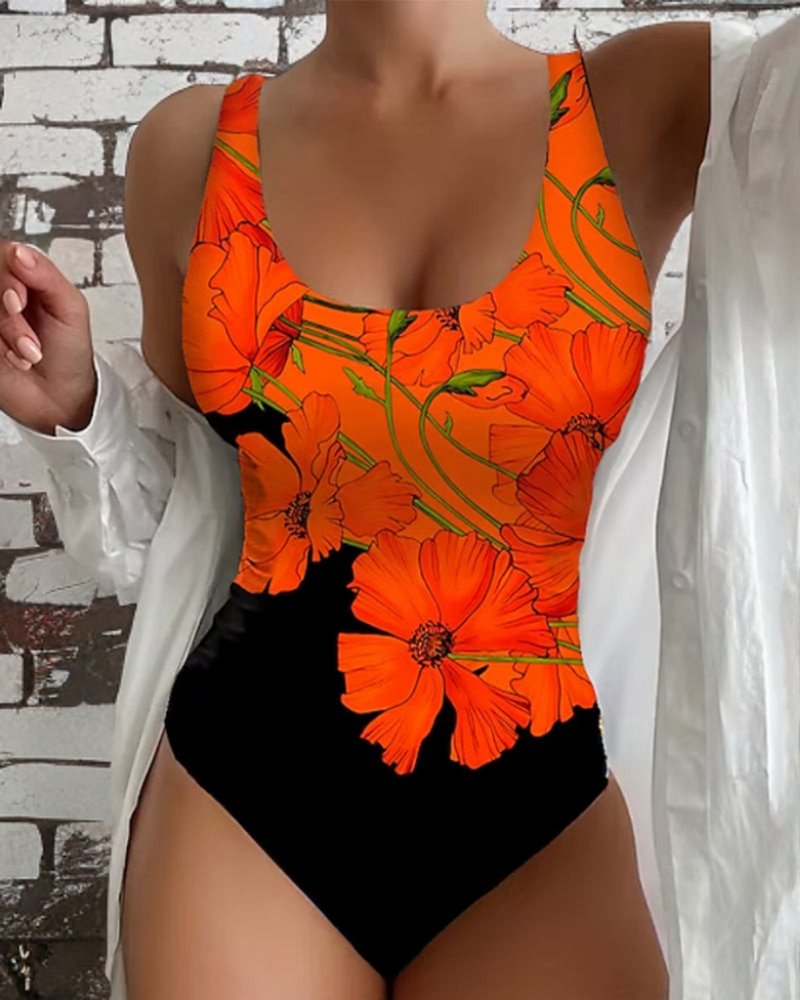 Lucy™ | Elegant Floral Print One-Piece