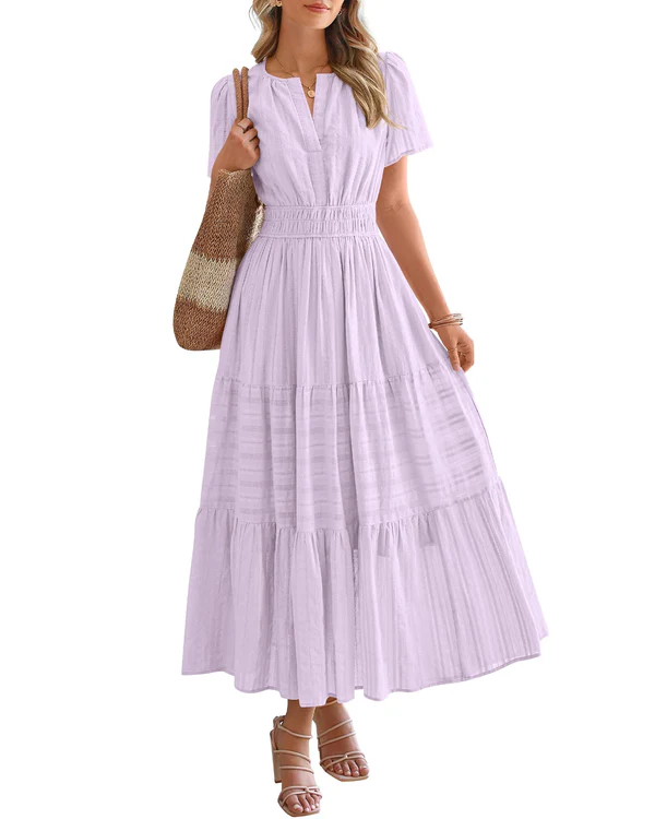 Elara™ | Boho A-Line Maxi Dress
