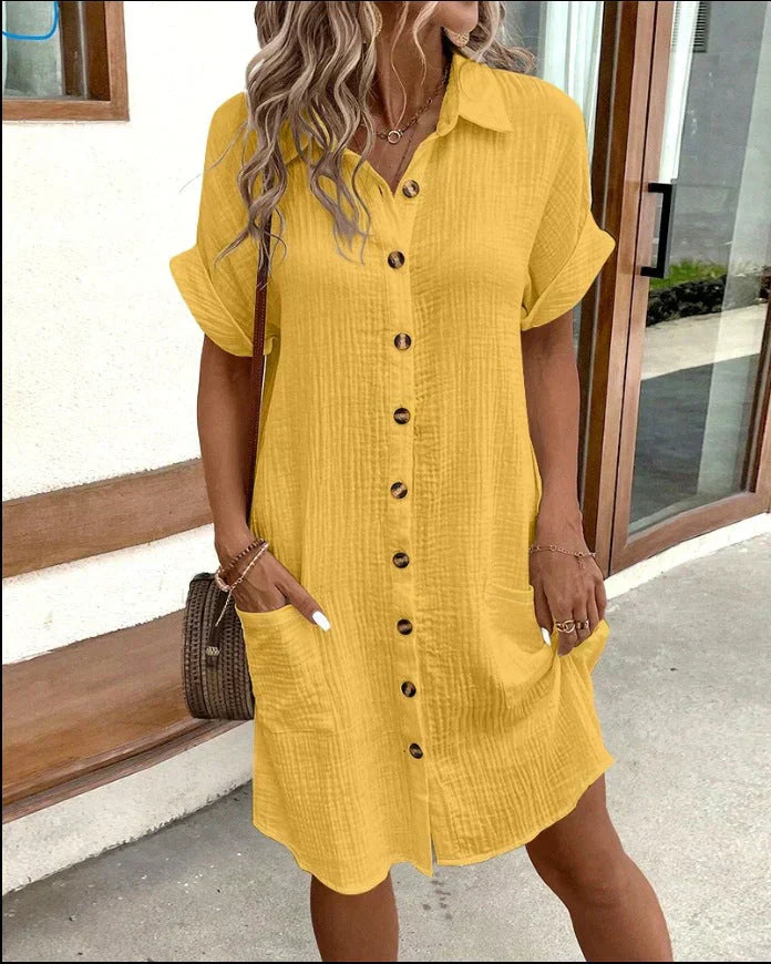 Beatrice | Women's Relaxed Polo Dress — Casual Elegance
