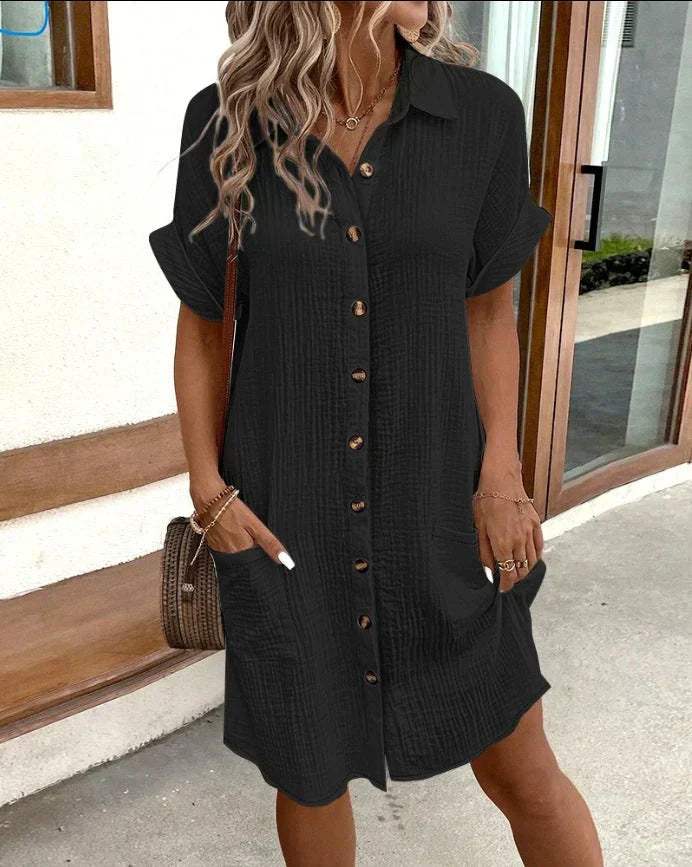 Beatrice | Women's Relaxed Polo Dress — Casual Elegance
