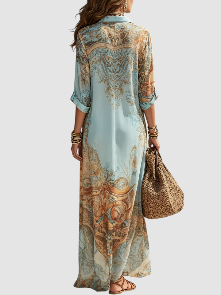 Elizabeth | Mediterranean Maxi Dress