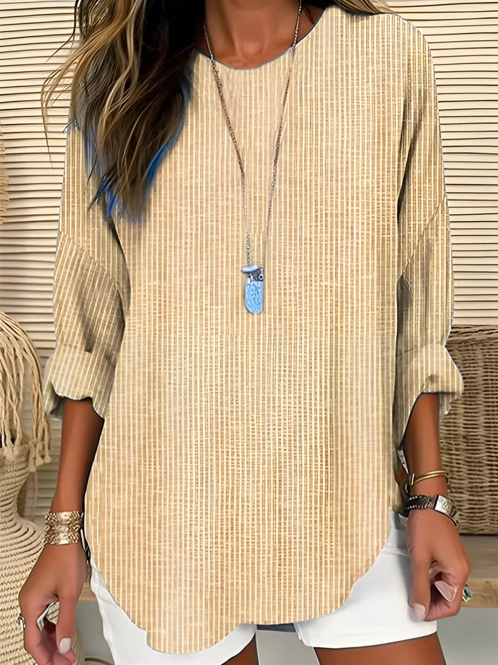 Rhea | Women's Striped Casual Blouse — Relaxed Everyday Fit