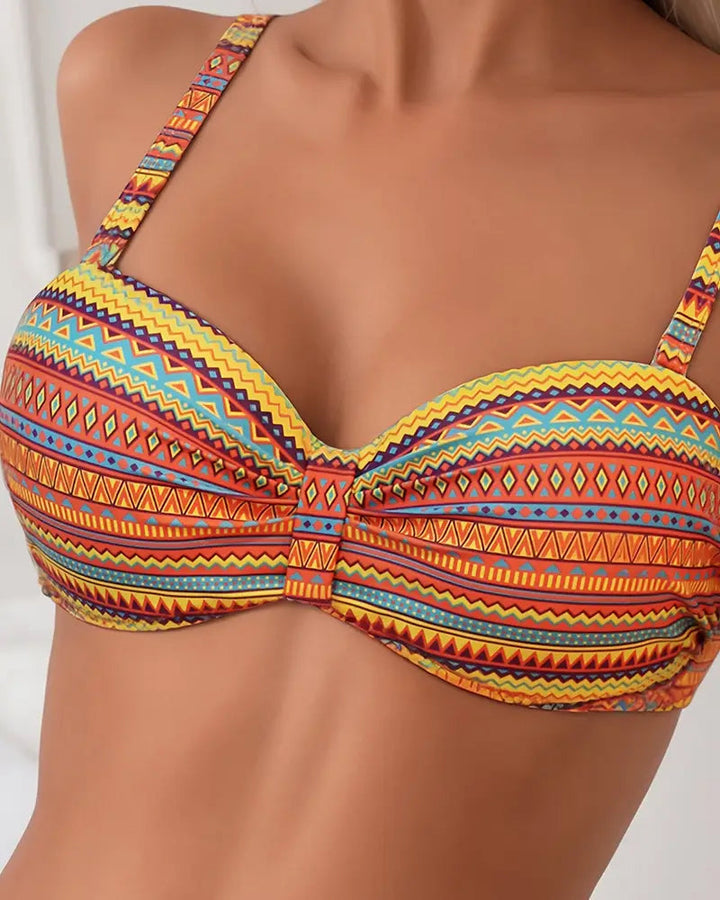 Dixie | Two Piece Swimsuit with Striped Print