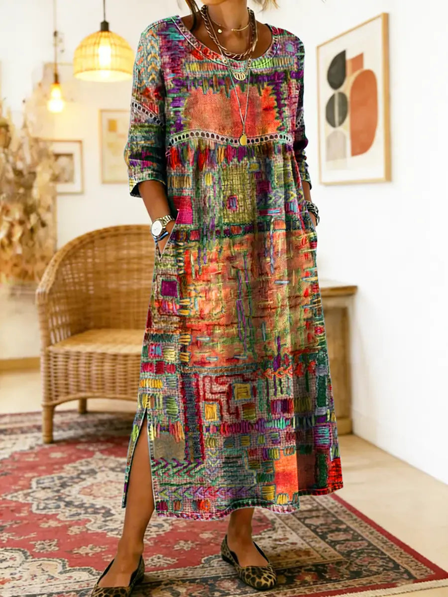 Sierra | Patchwork Denim Dress