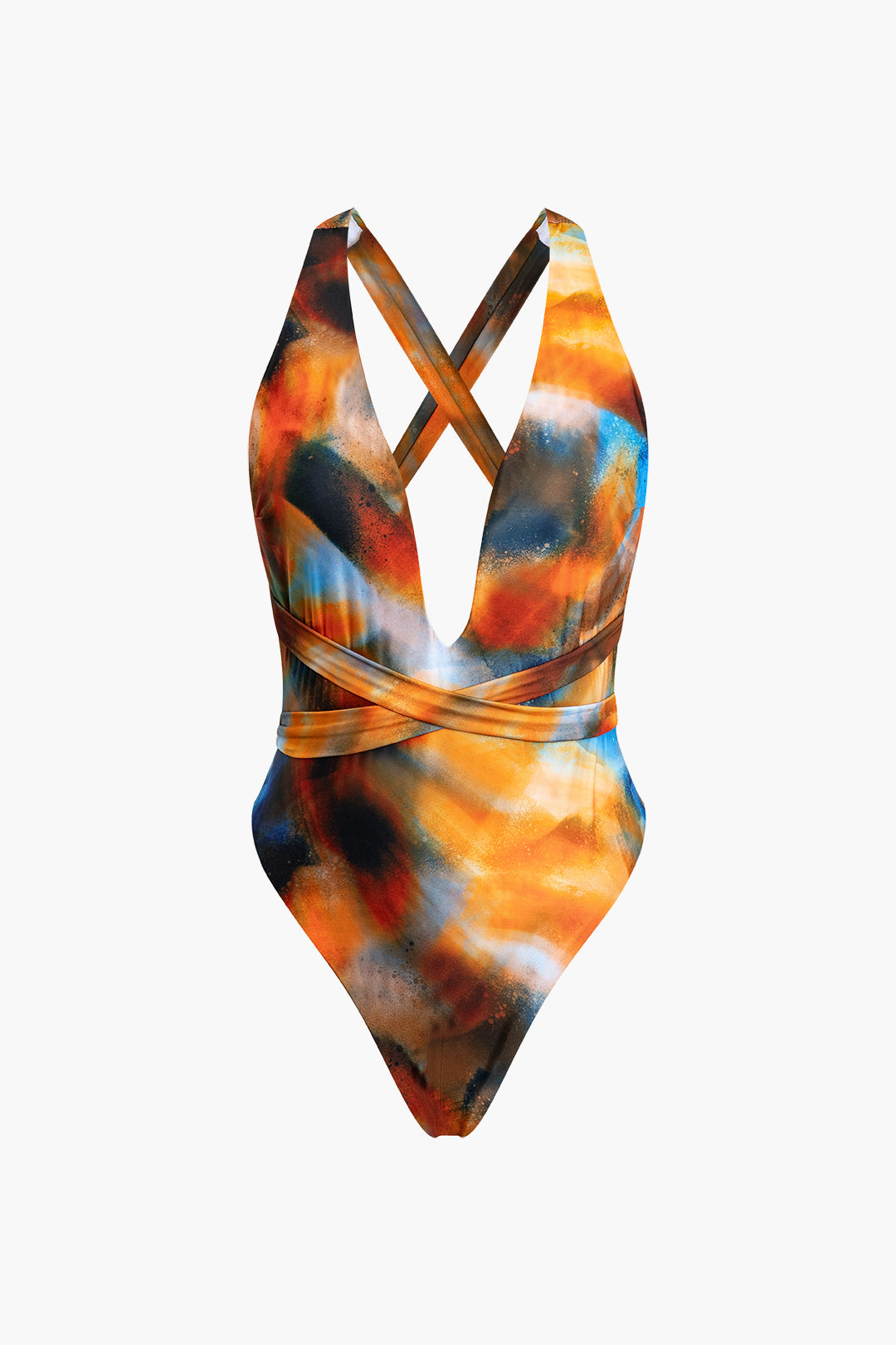 Sienna™ | Watercolor Crossover Swimset with Sarong