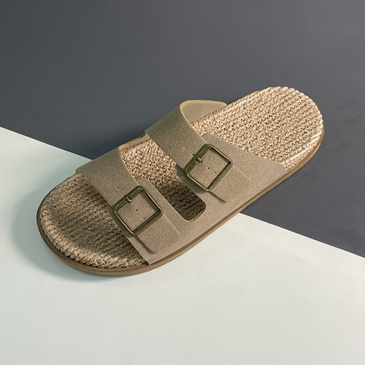 Romeo | Men's Woven Double-Buckle Footbed Sandals