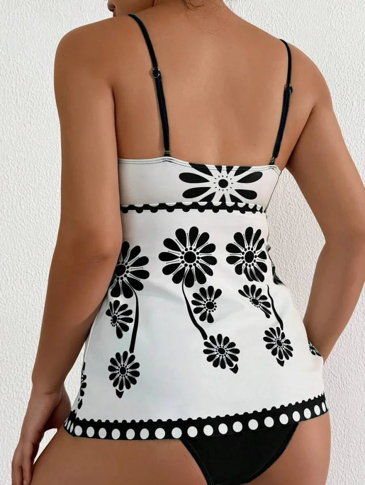 Margot™ | Daisy Print Tummy Coverage Tankini