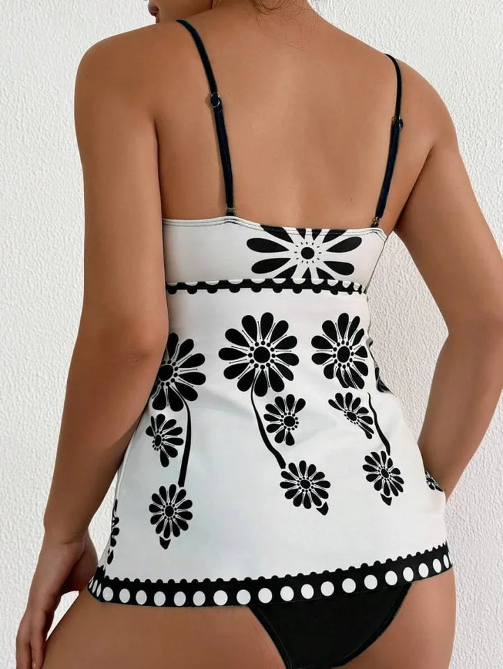Margot™ | Daisy Print Tummy Coverage Tankini