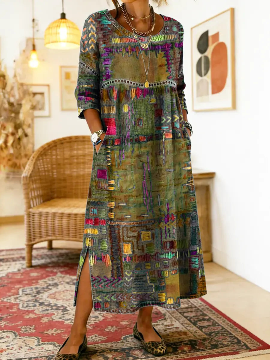 Sierra | Patchwork Denim Dress