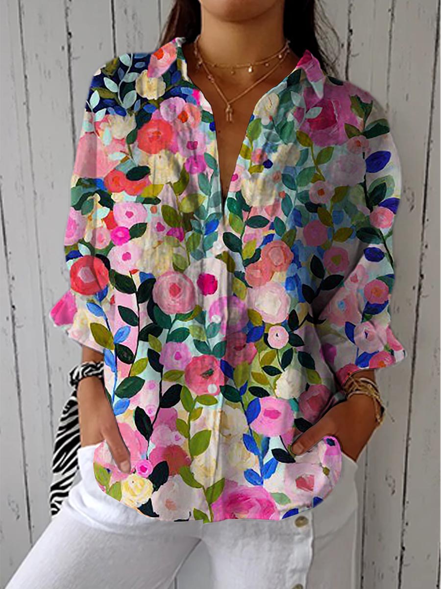Charlotte | Bloom Canvas Blouse
