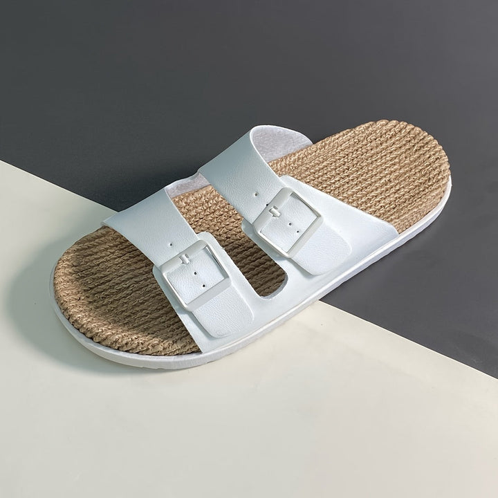 Romeo | Men's Woven Double-Buckle Footbed Sandals
