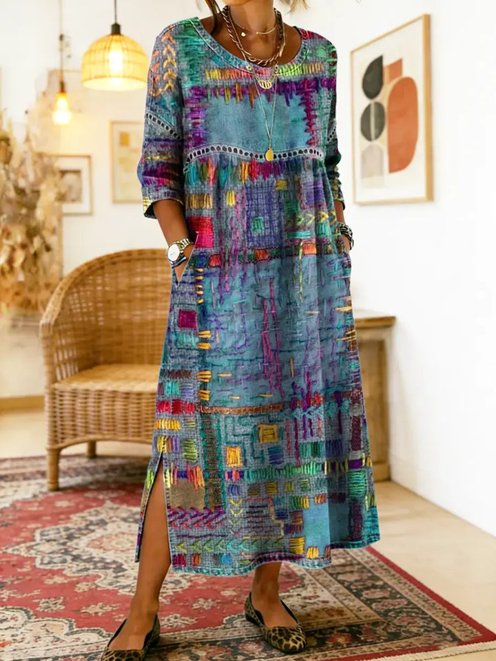 Sierra | Patchwork Denim Dress