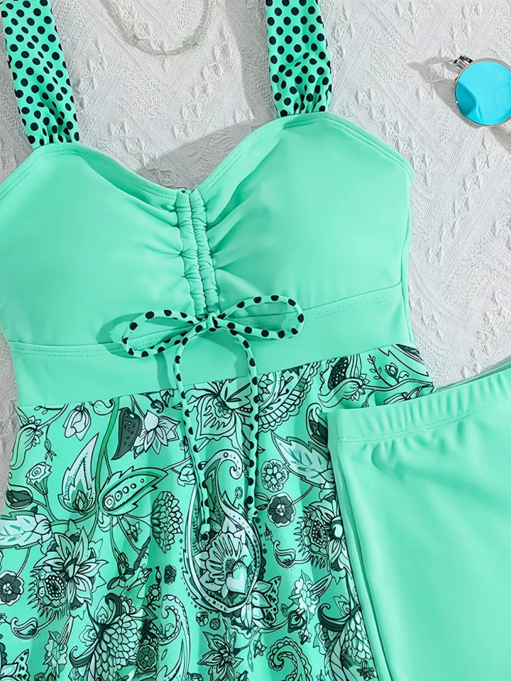 Mint™ | Floral Tummy Coverage Swimdress
