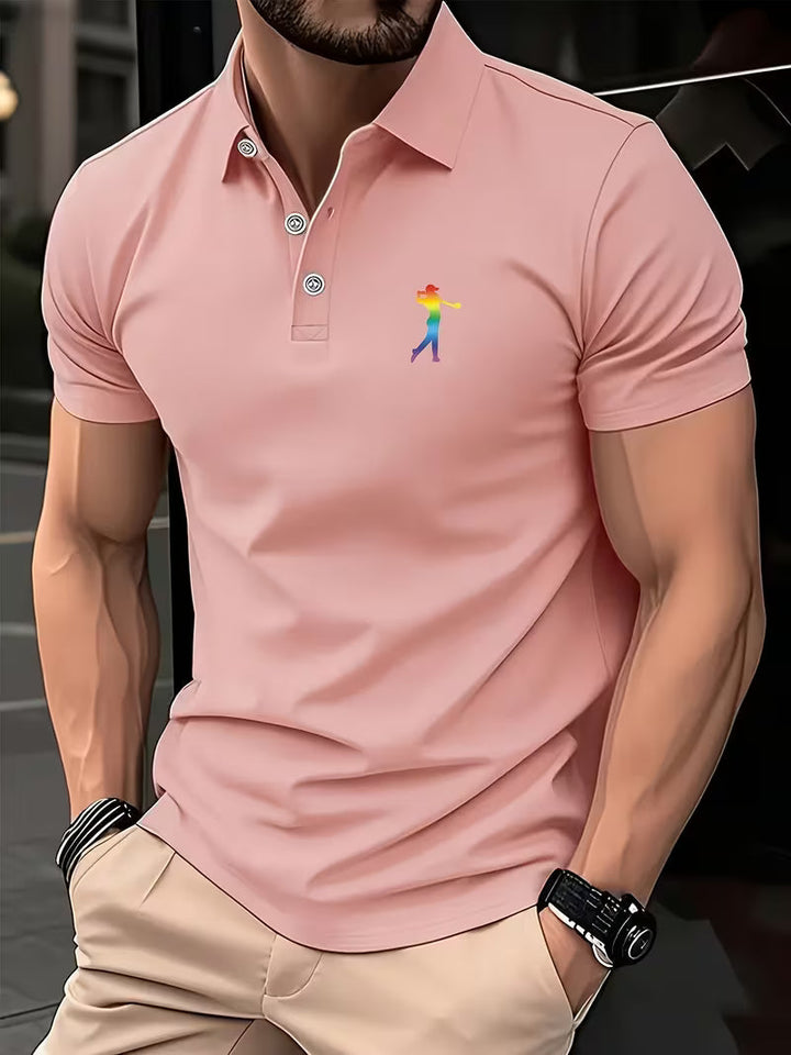 Arnold | Men's Casual Golf Print Short-Sleeve Shirt