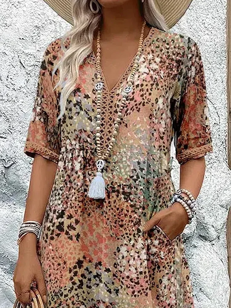 VERONICA | Women's Vibrant Midi Dress — Day-to-Night