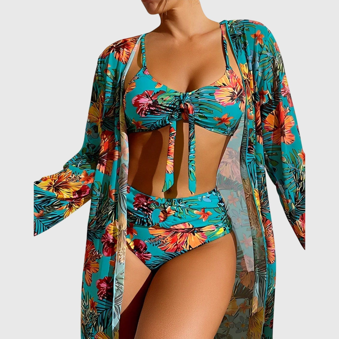 Luna - Women's Halter Bikini Set — V-Neck Swimwear