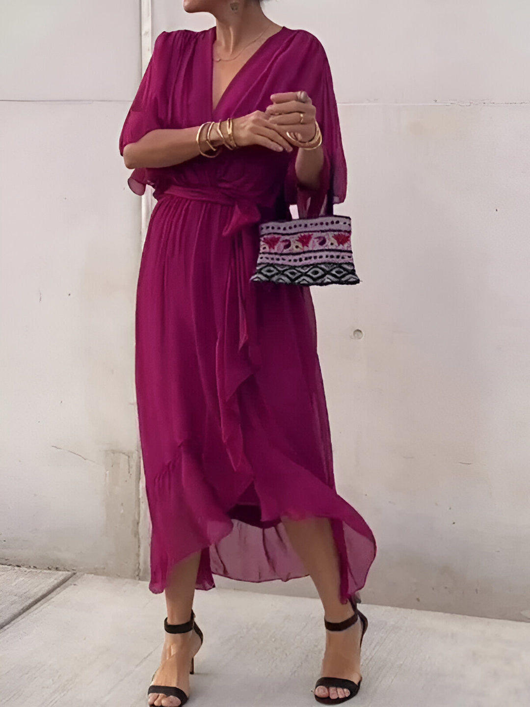 Monica | Women's Flowy V-Neck Dress for Every Occasion