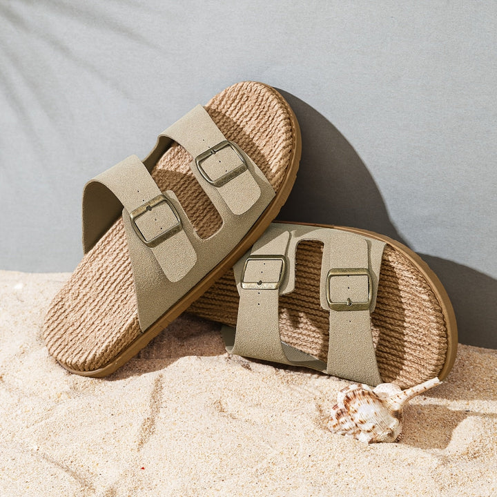 Romeo | Men's Woven Double-Buckle Footbed Sandals