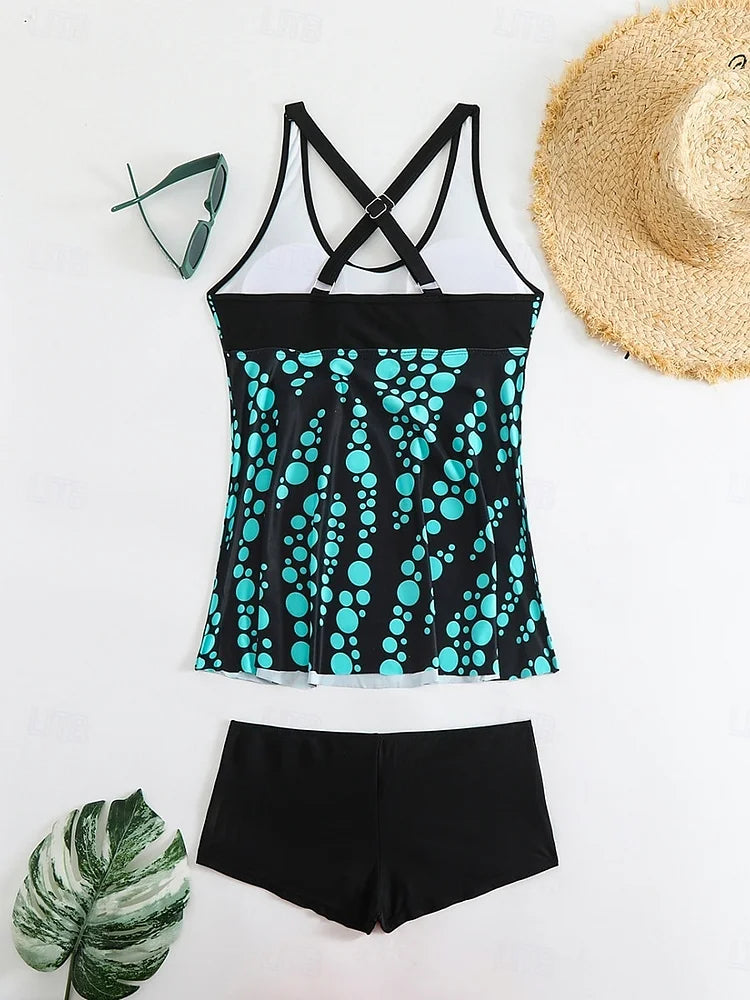 Jade™ | Bubble Print Tummy Coverage Tankini