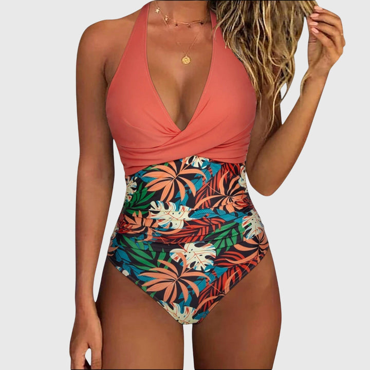 Florence - Women's V-Neck One-Piece Swimsuit for Beach