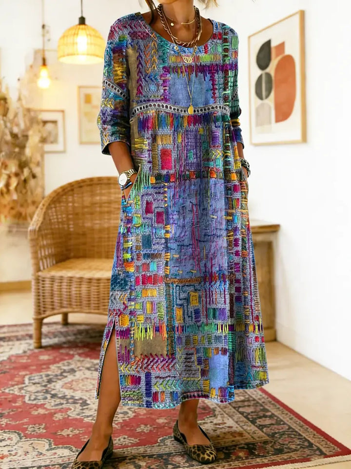 Sierra | Patchwork Denim Dress