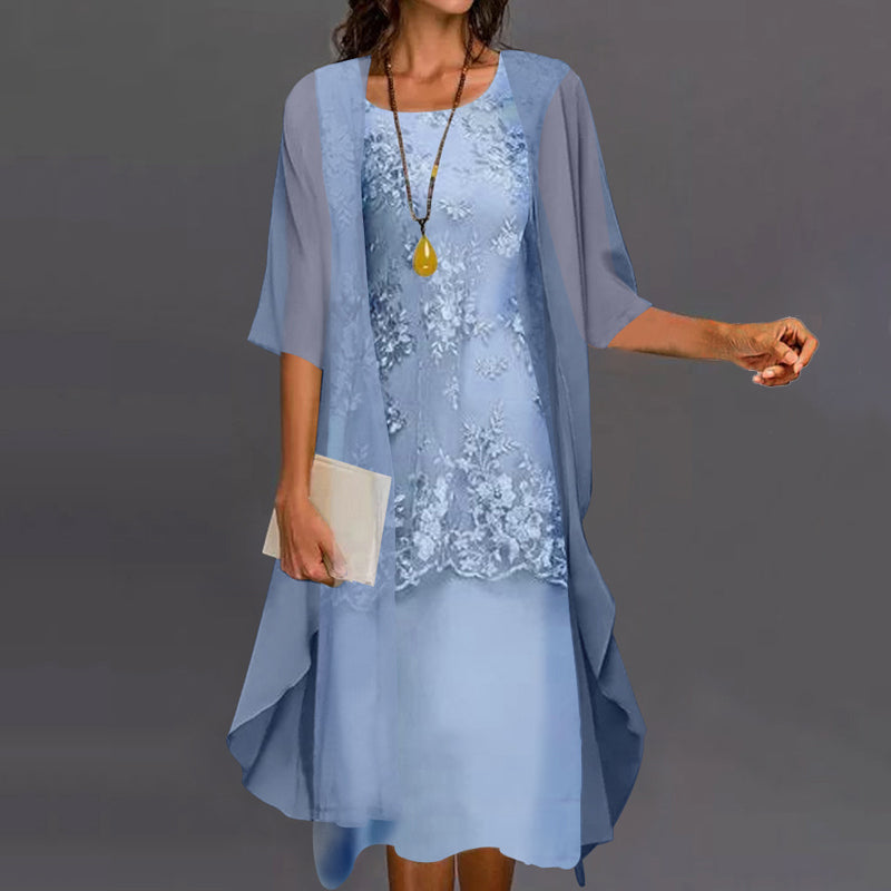 Ashley | Elegant Chiffon Two-Piece Dress