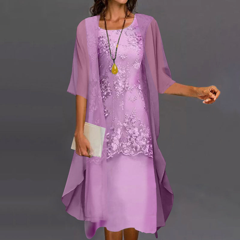 Ashley | Elegant Chiffon Two-Piece Dress