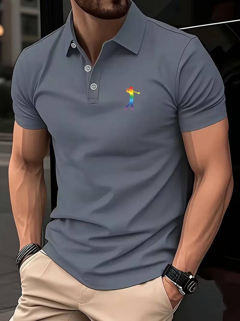 Arnold | Men's Casual Golf Print Short-Sleeve Shirt