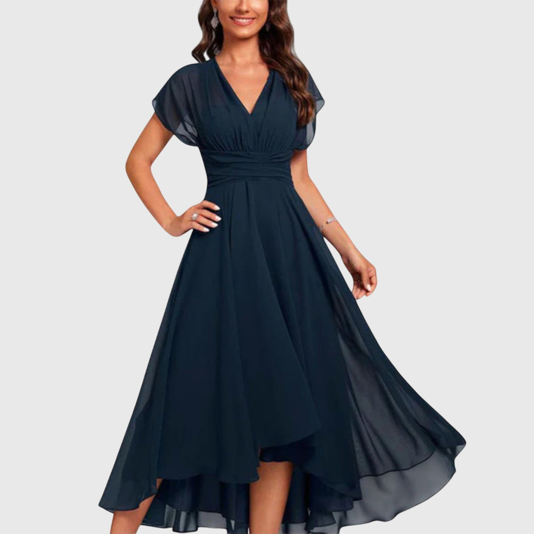 Christina™ | Women's V-Neck A-Line Mini Dress — Summer