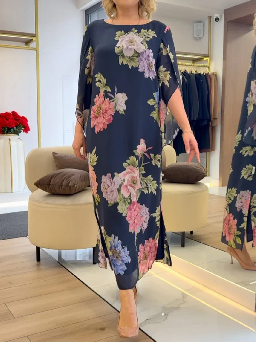 Floral Print Maxi Dress | Lightweight Chiffon Comfort