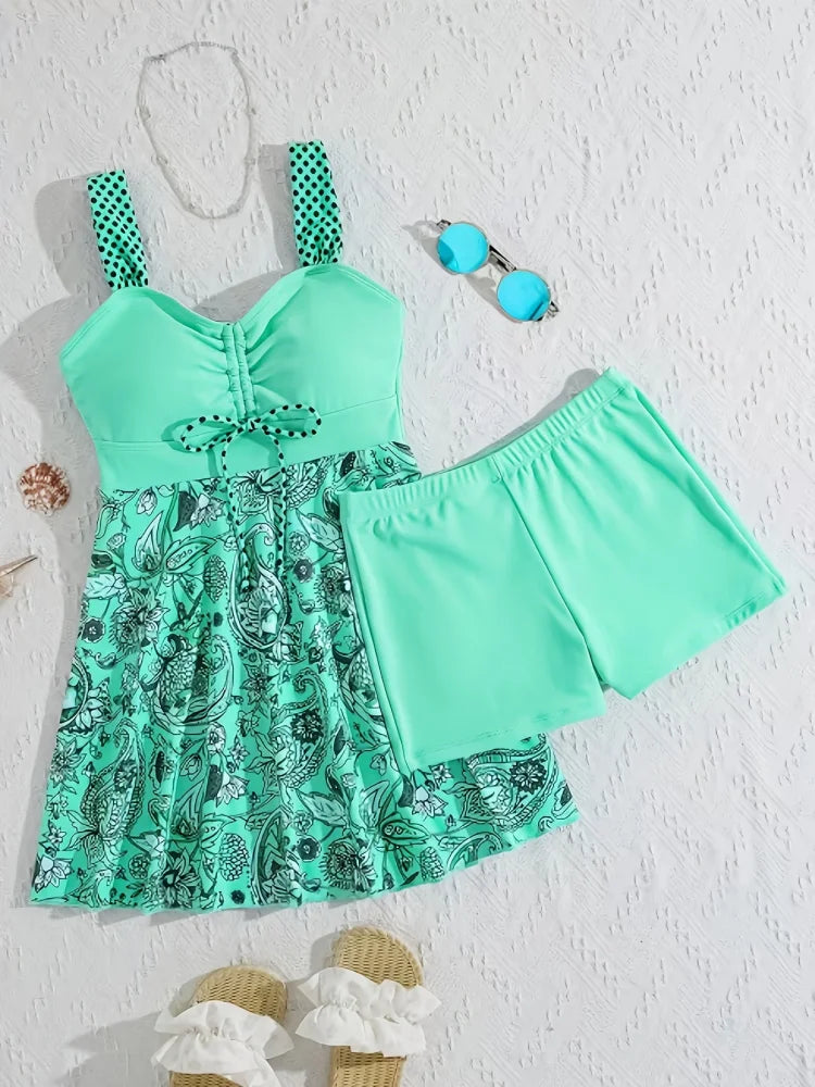 Mint™ | Floral Tummy Coverage Swimdress
