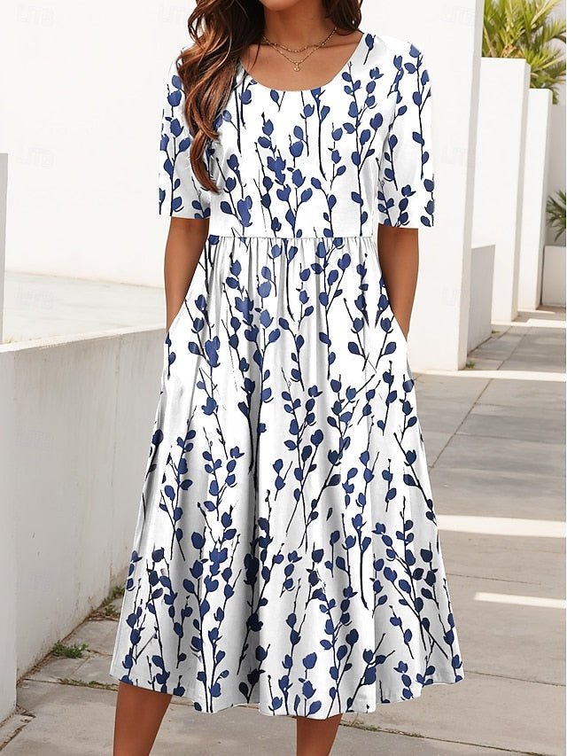 Carlyn | Women's Floral Midi Dress — Casual Summer Style