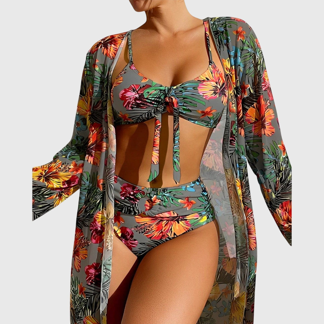 Luna - Women's Halter Bikini Set — V-Neck Swimwear