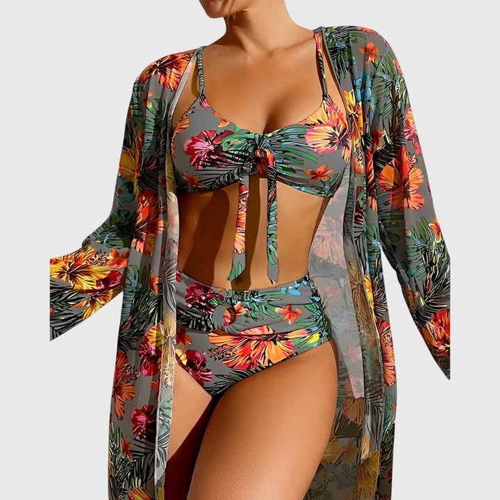 Luna - Women's Halter Bikini Set — V-Neck Swimwear