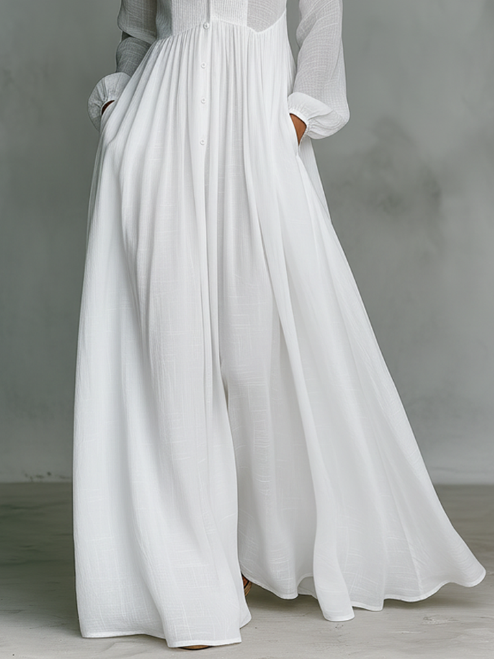 Anna - Women's Elegant Flowing Maxi Dress — Relaxed Fit