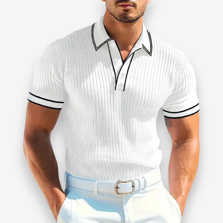 Jackson | Men's Ribbed Knit Polo Shirt