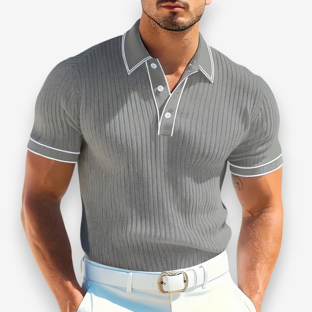 Jackson | Men's Ribbed Knit Polo Shirt