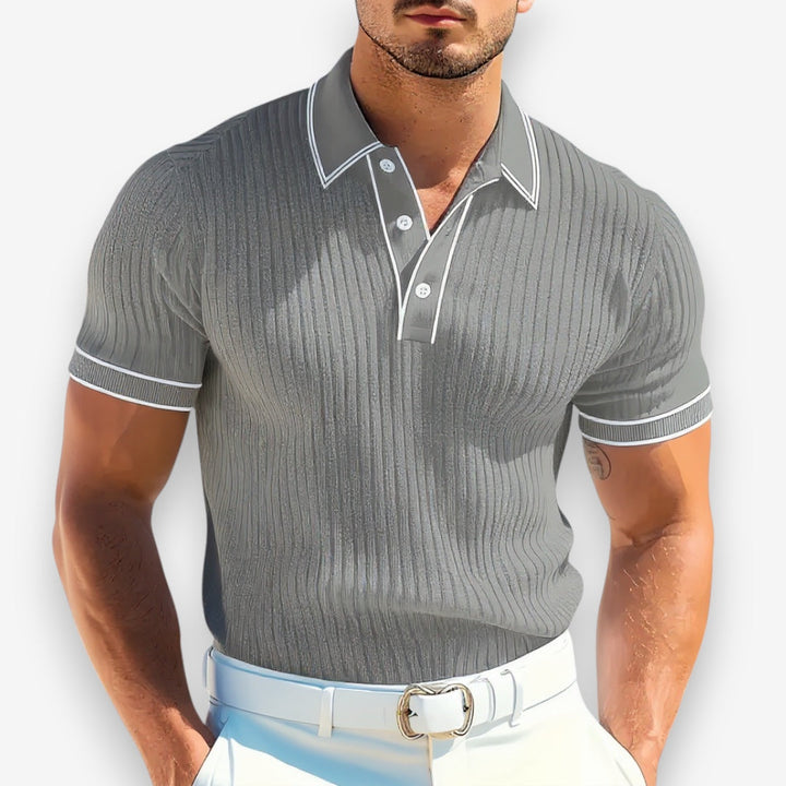 Jackson | Men's Ribbed Knit Polo Shirt