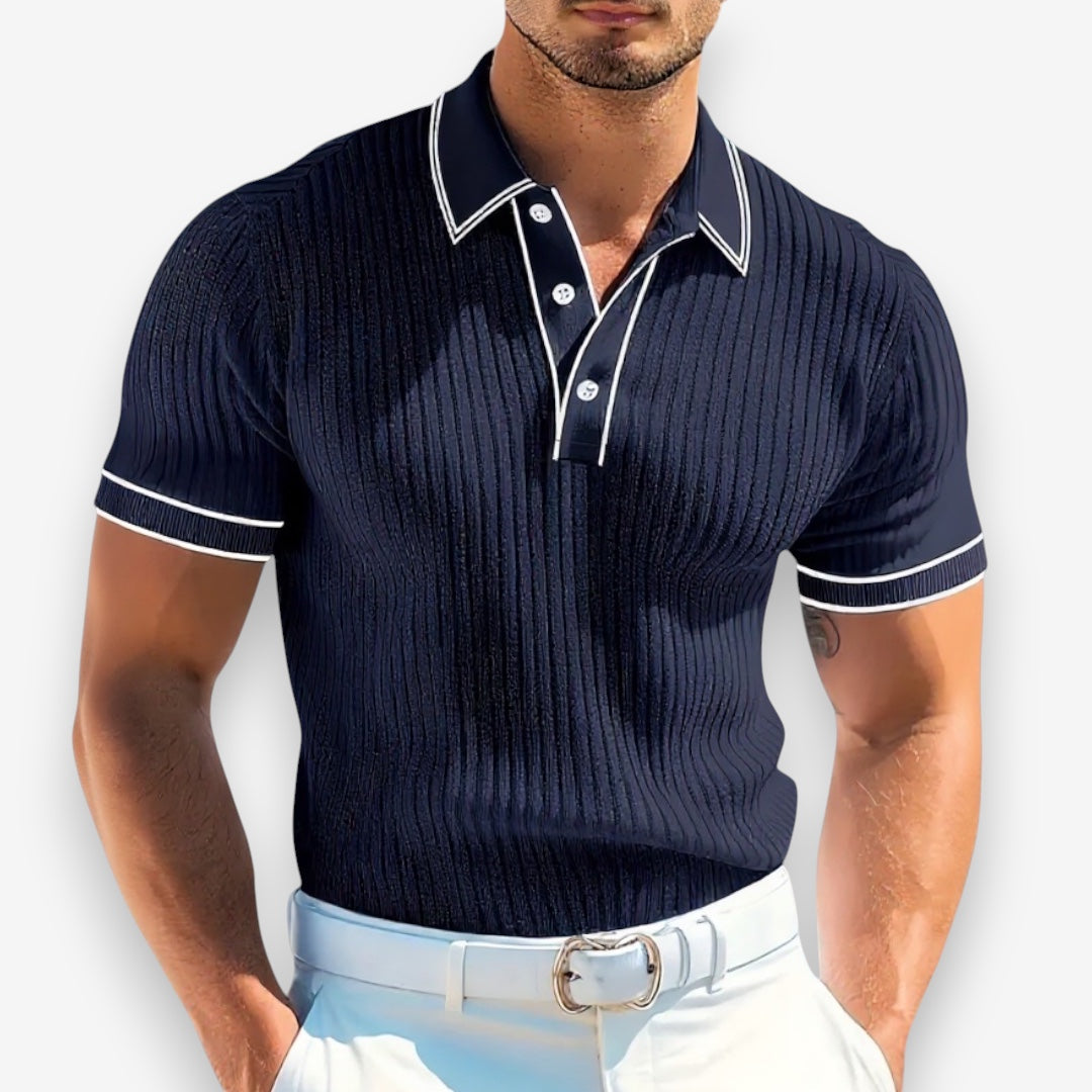 Jackson | Men's Ribbed Knit Polo Shirt
