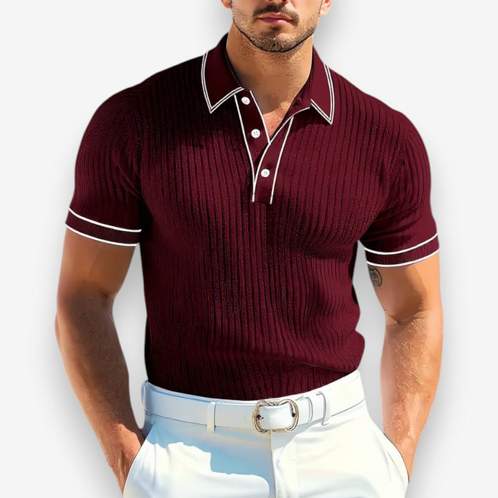 Jackson | Men's Ribbed Knit Polo Shirt
