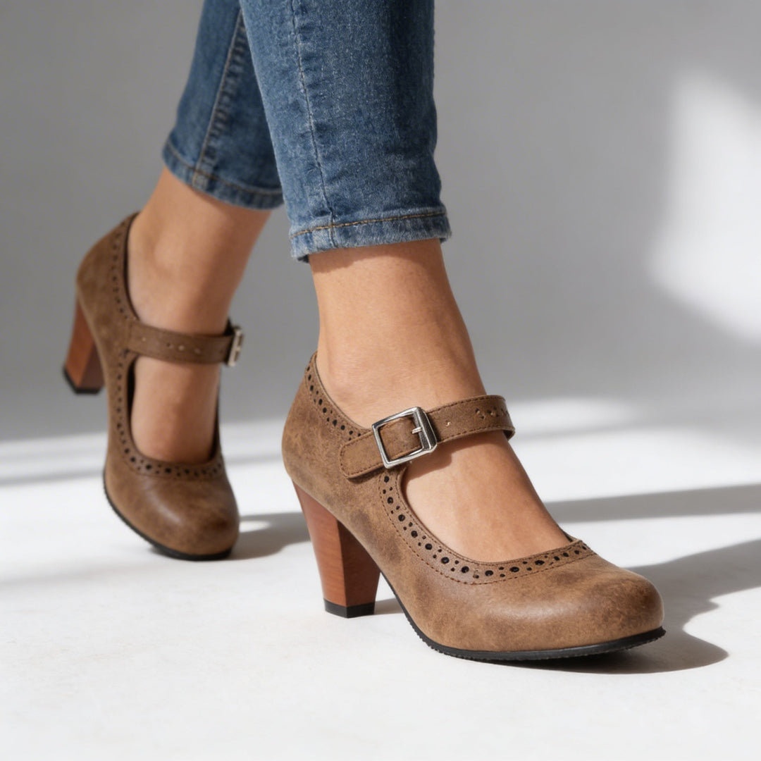Audrey | Brogue Buckle Loafers