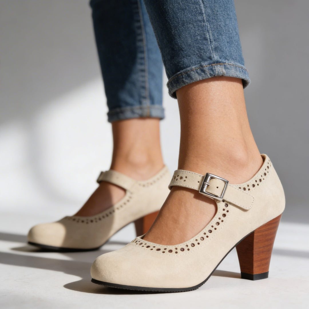 Audrey | Brogue Buckle Loafers