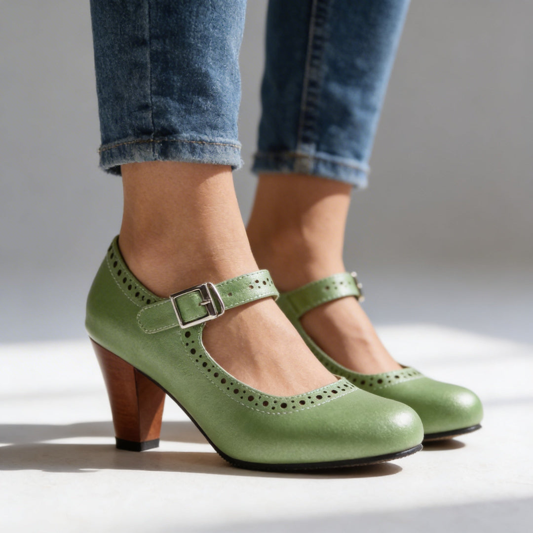 Audrey | Brogue Buckle Loafers