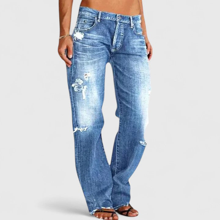 Hailey | Stylish Rugged Wide-Leg Jeans