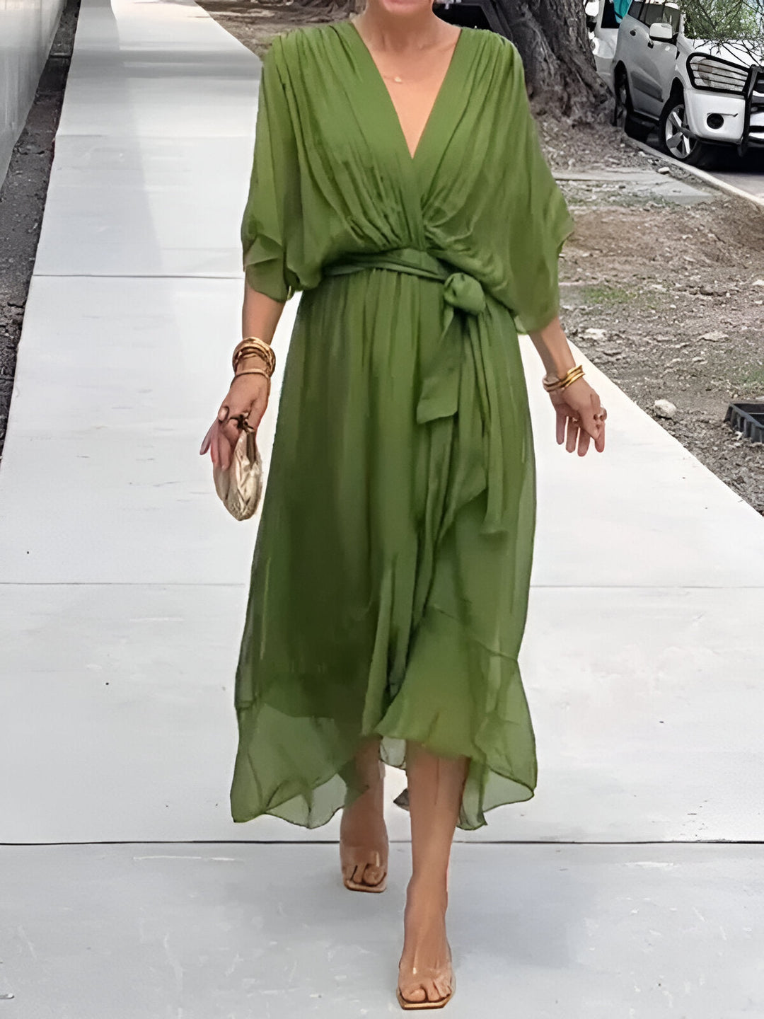 Monica | Women's Flowy V-Neck Dress for Every Occasion