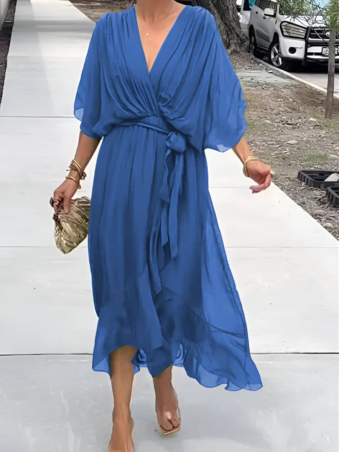 Monica | Women's Flowy V-Neck Dress for Every Occasion