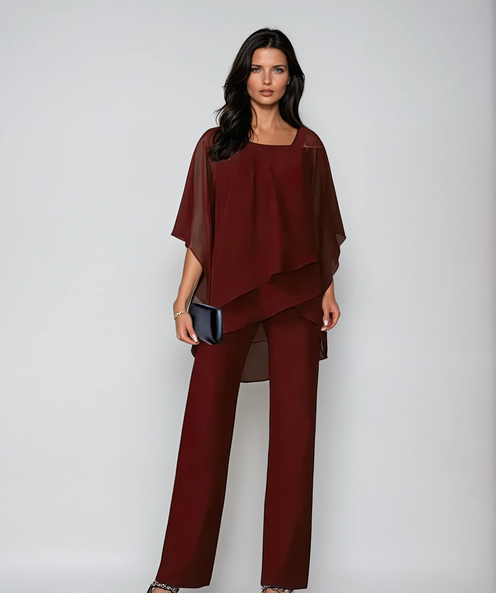 Mariella™ | Women's Layered Two-Piece Wide-Leg Set