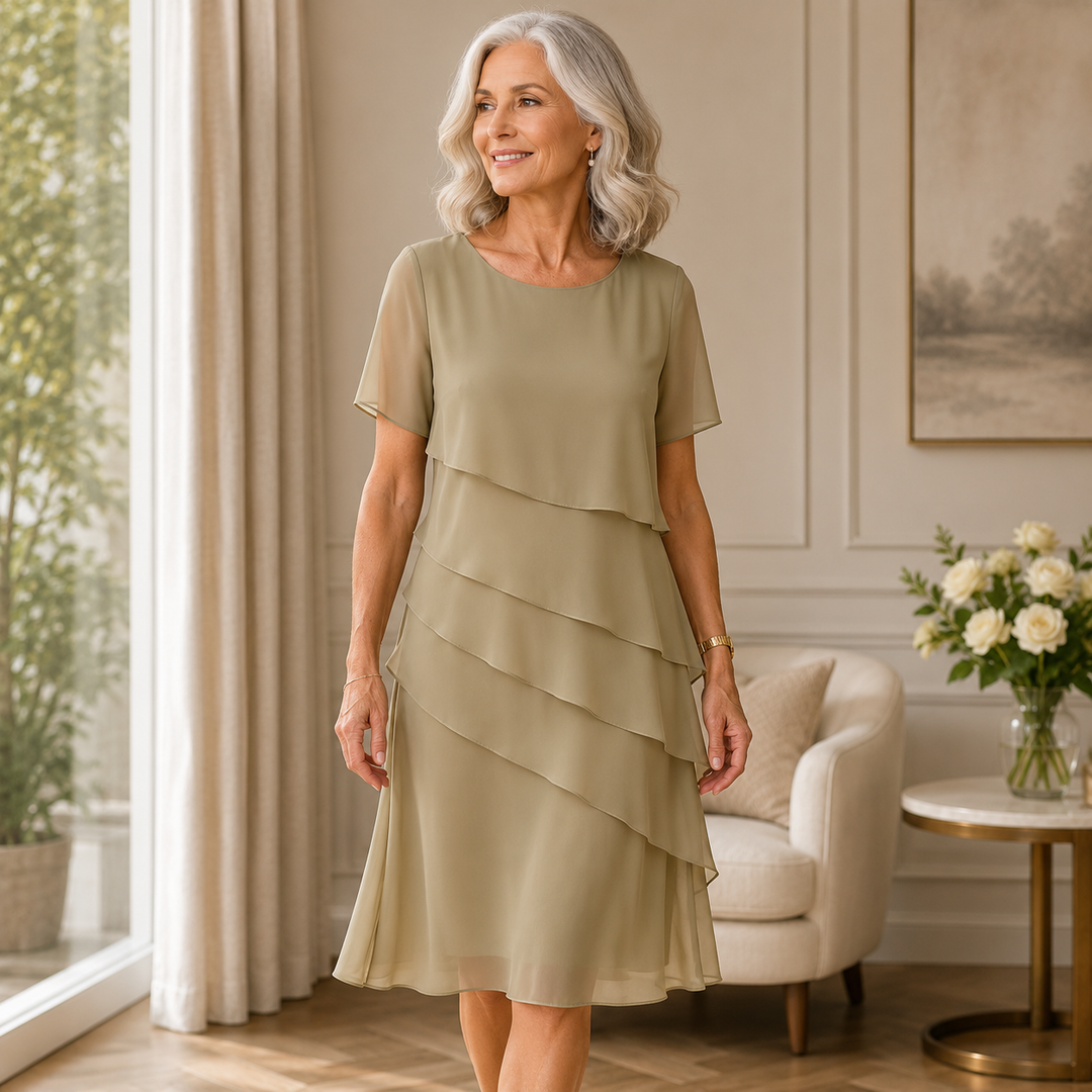 Avani | Elegant Comfort Ruffle Dress