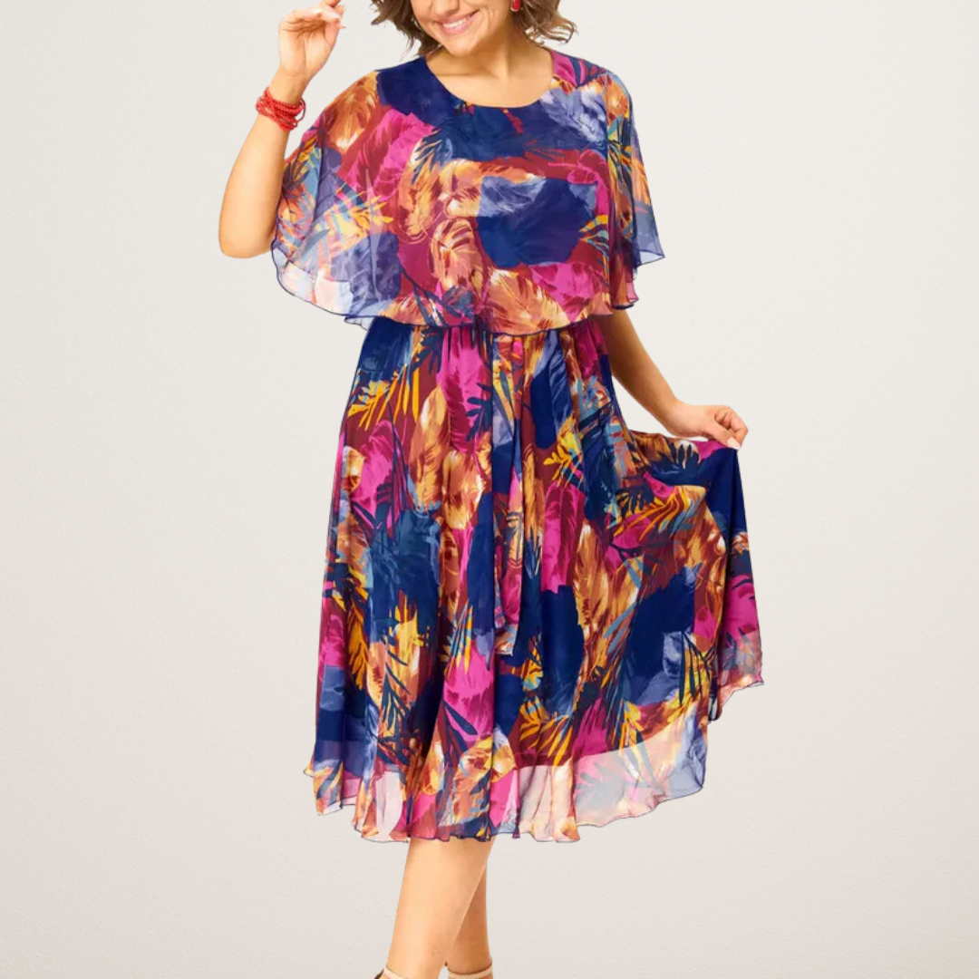 Brooklyn | Women's Plus Size Flowing Midi Dress — Elegant