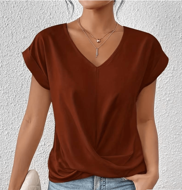 Mallory | Tummy-Tucking V-Neck Top